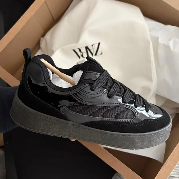 Zara Black Platform Sneakers - Picture 3 of 5